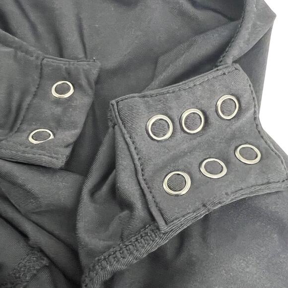 Lane Bryant Fitted Short-Sleeve Scoop Neck Bodysuit Black Womens Size 18/20 - Picture 3 of 6